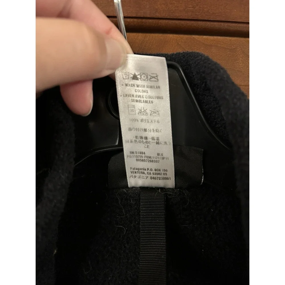 Patagonia Synchilla Vest Men's XL Black Fleece Zip Pockets